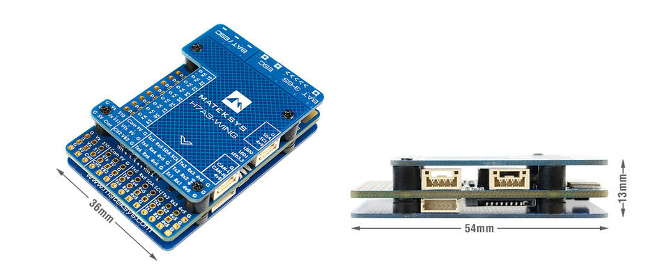 MATEK H7A3-WING Flight Controller MicroSD Socket for Datalogging 3-8S Built-in OSD for RC Multirotor Airplane Fixed-Wing Drone