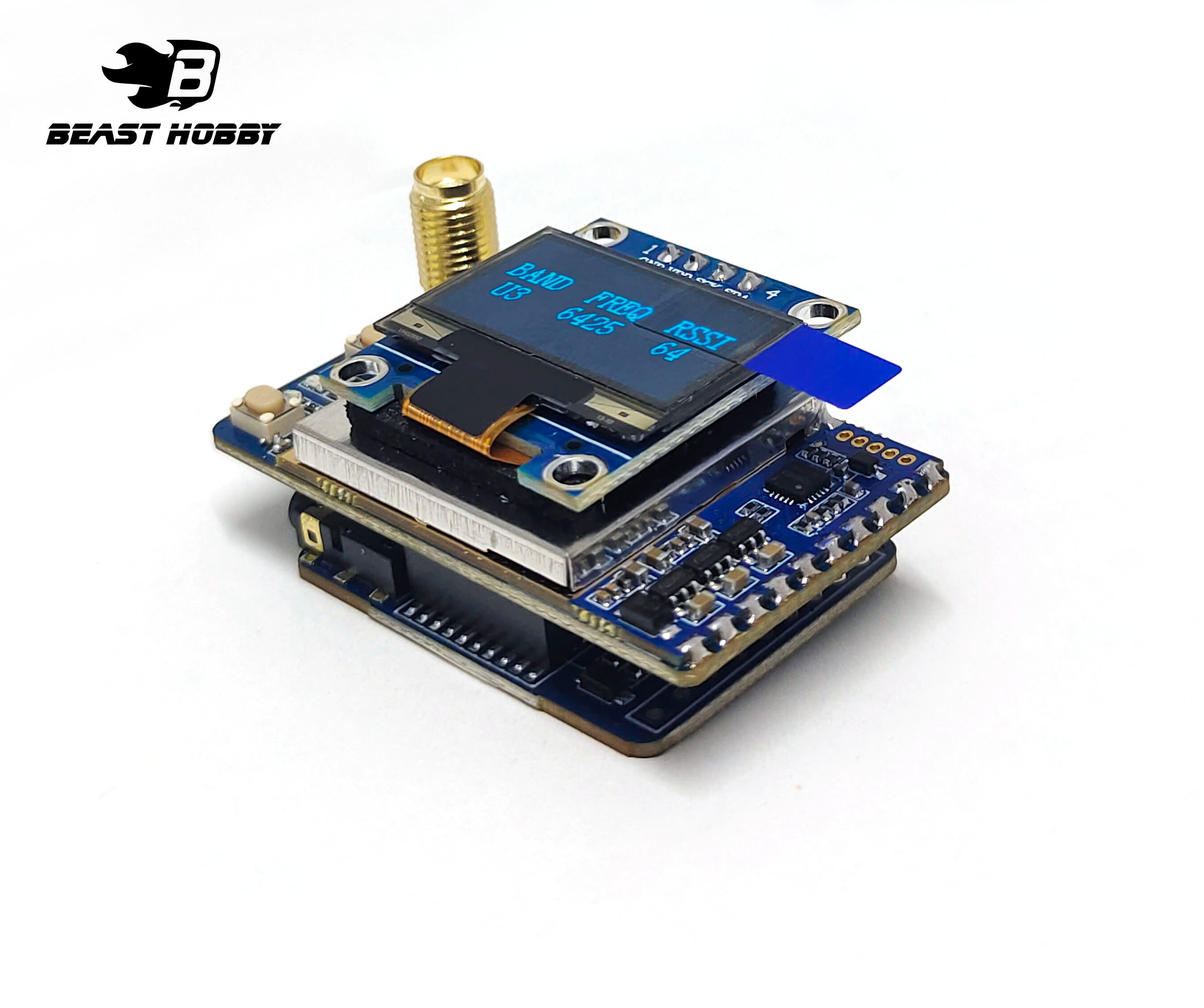 BeastHobby VRX75D VRX75DF 7.2GHz Video Receiver Video output and RSSI