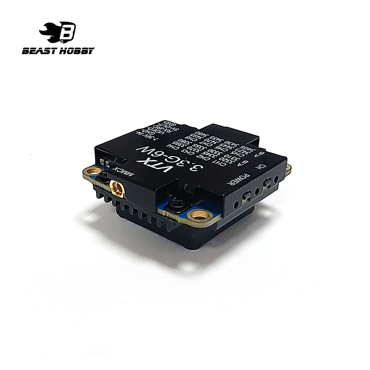 BEASTHOBBY 3.3GHz VTX 6W Video Transmitter VTX 8CH 6000mW for FPV RC Racing Drone Goggles