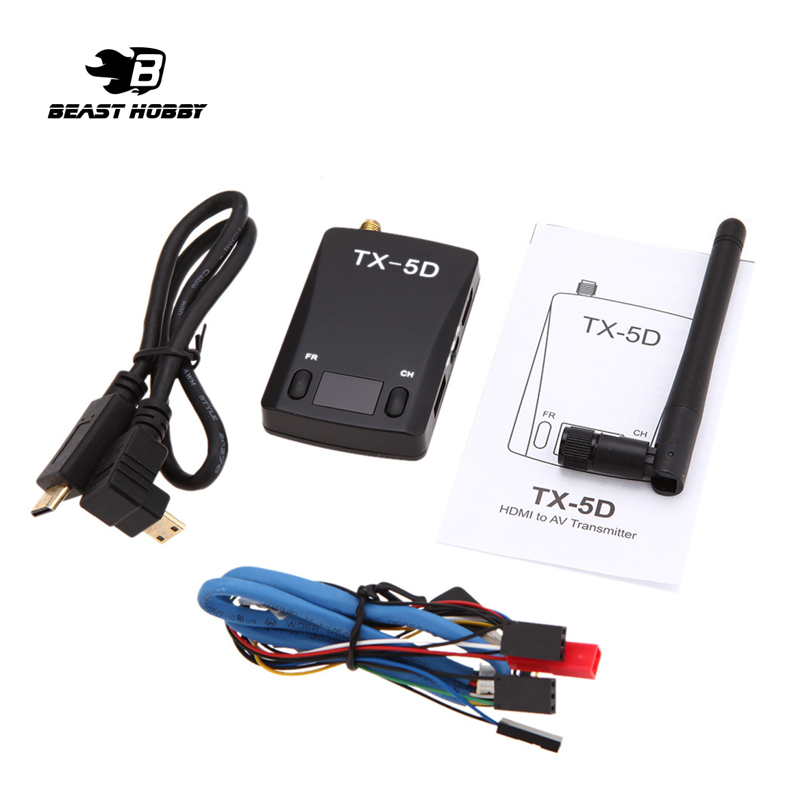 BeastHobby TX-5D 5.8Ghz 600mW 32 Channel HDMI to AV FPV Transmitter Module for RC MultiCopter GOPRO HERO