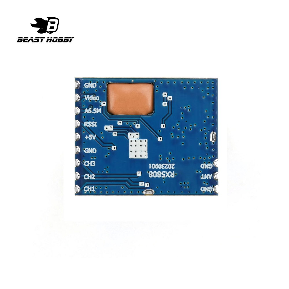 BeastHobby RX5808 5.8G 48CH Raceband A/V Receiver Module for RC FPV Racer Racing Drone Transmissions