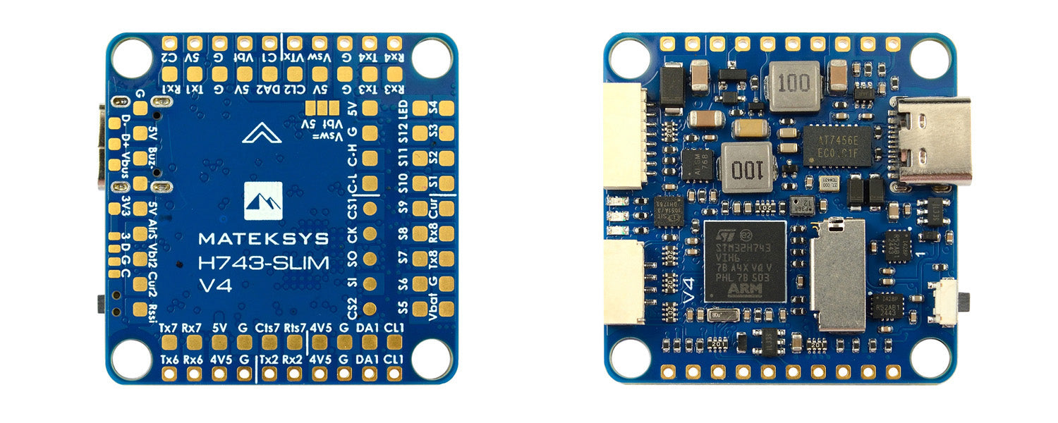 Matek Mateksys H743 SLIM V4 STM32H743VIT6 Dual ICM20602 Blackbox 2-8S F7 Flight Controller 30.5x30.5 FPV