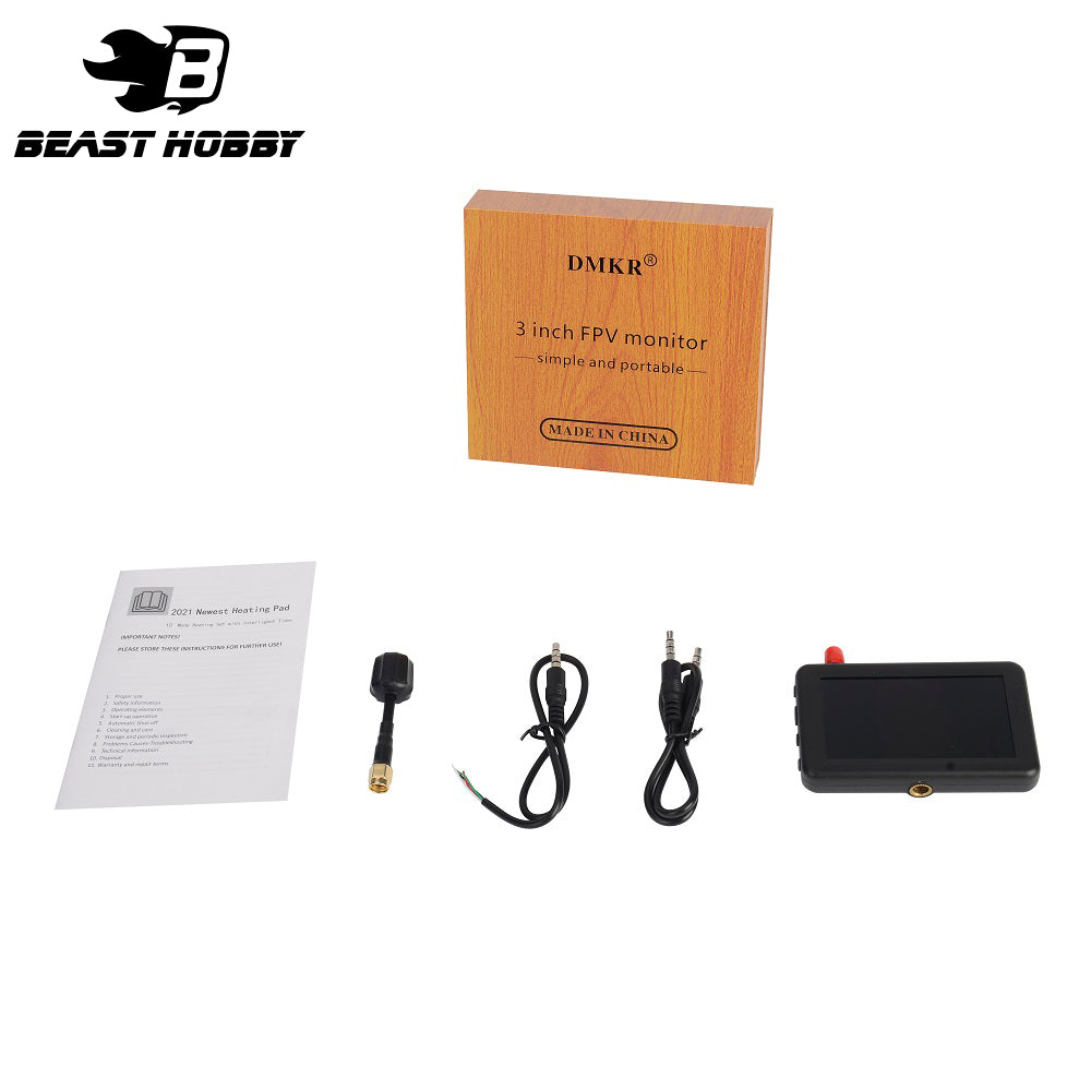 BeastHobby 3" Mini FPV LCD Monitor