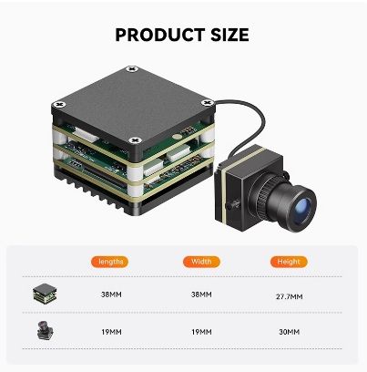 BeastHobby AI Tracking Module with HD+Thermal Camera Plastic 10Tops INT8 Computing Power for RC FPV Drone UAV