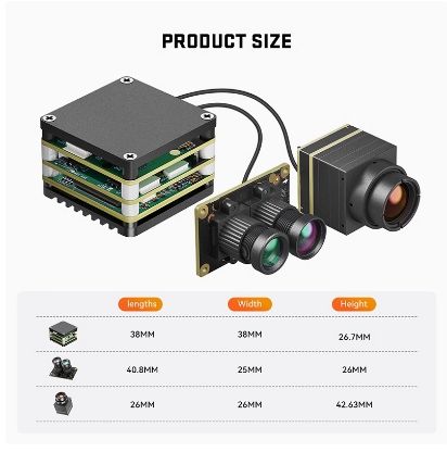 BeastHobby AI Tracking Module with HD+Thermal Camera Plastic 10Tops INT8 Computing Power for RC FPV Drone UAV