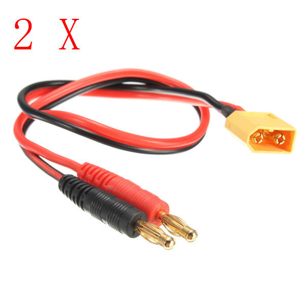 XT60 to Banana Plug Charger Cable 30cm