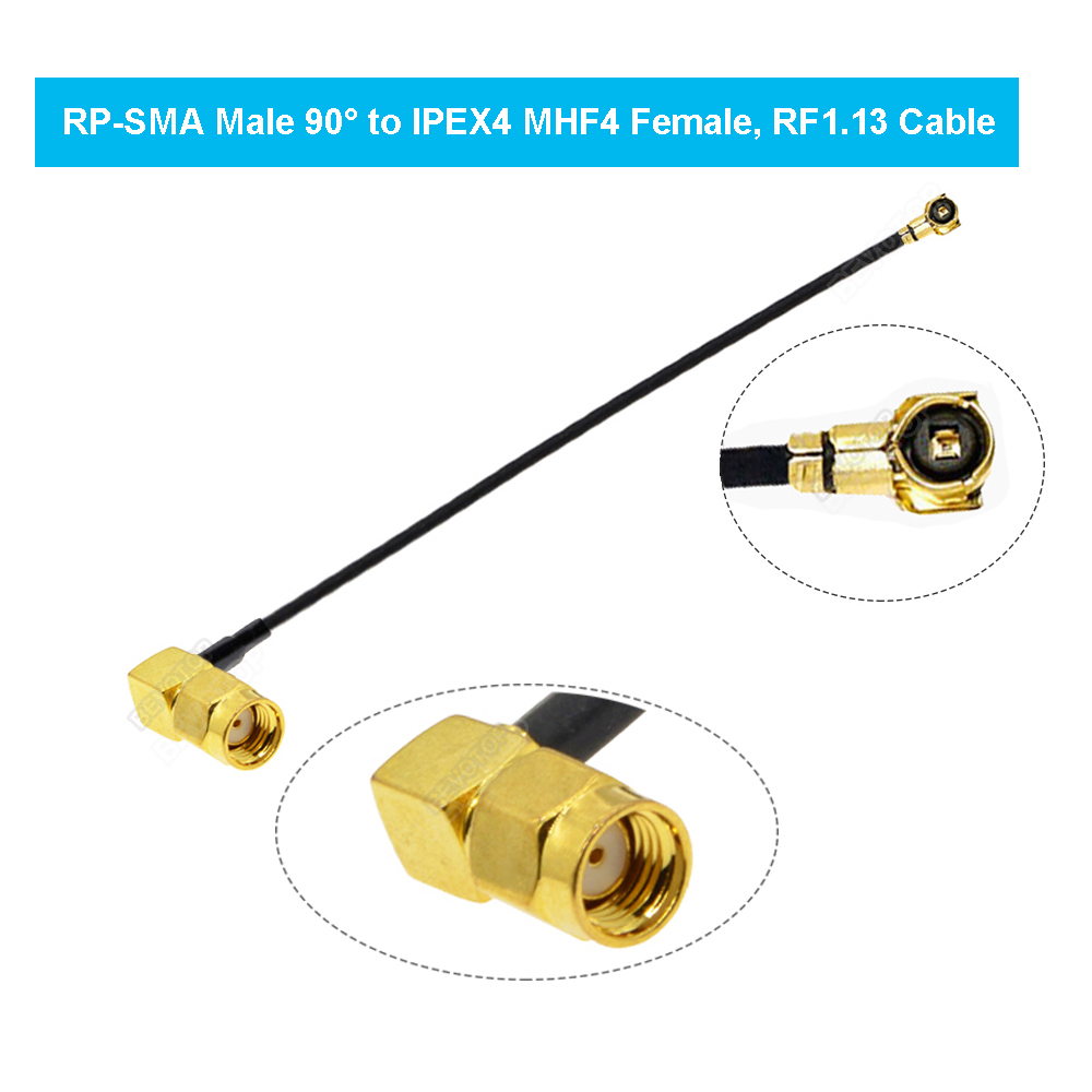 2PCS IPEX4 to SMA Pigtail RP-SMA/SMA WiFi Antenna Adapter